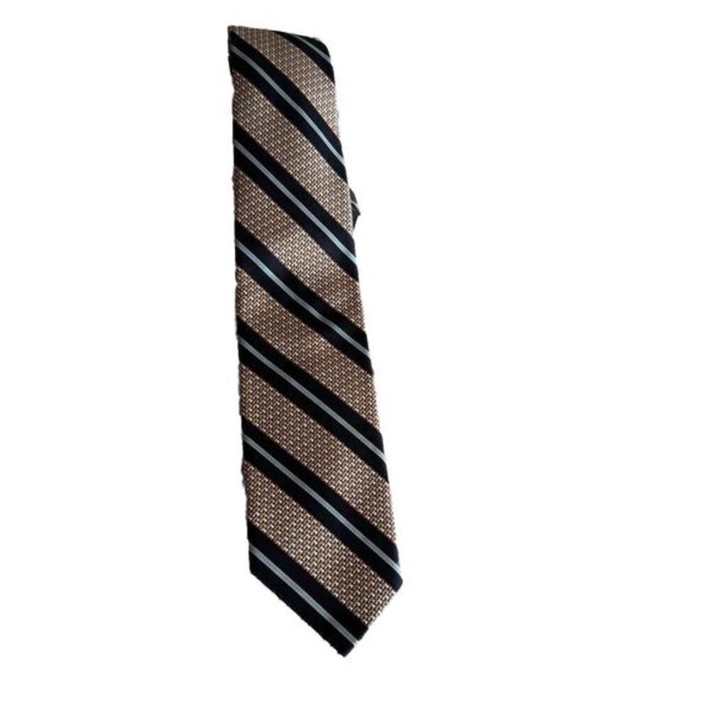Robert Talbott Best Of‎ Class Nordstrom Copper And Blue Strip Silk Blend Necktie